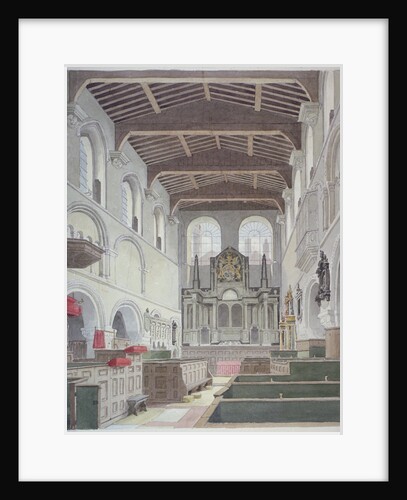 Interior view of the Church of St Bartholomew-the-Great, Smithfield, City of London by Thomas Hosmer Shepherd