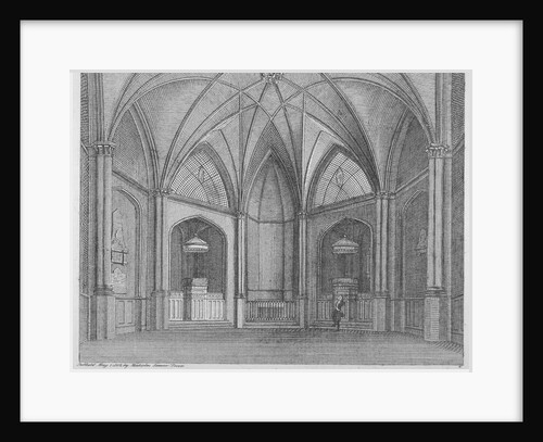 Interior of the Church of St Bartholomew-the-Less, City of London by Anonymous