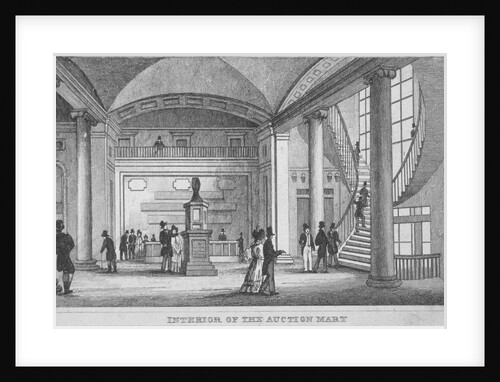 Interior of the Auction Mart in Bartholomew Lane, City of London by Anonymous