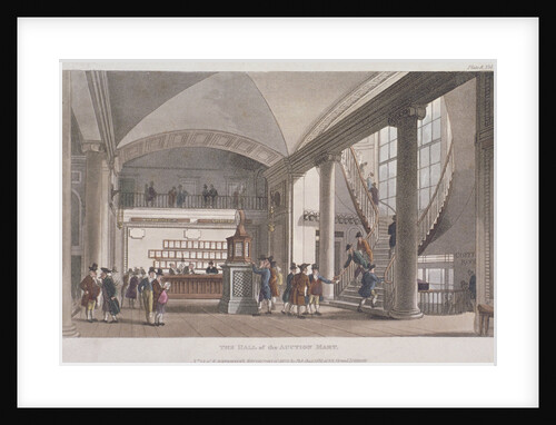 Interior view of the hall in the Auction Mart, Bartholomew Lane, City of London by Anonymous