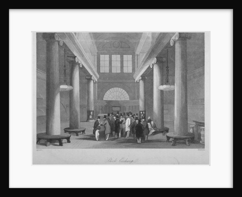 Interior view of the Stock Exchange, Bartholomew Lane, City of London by Harlen Melville
