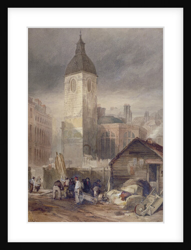 Demolition of the Church of St Benet Fink, City of London by John Wykeham Archer