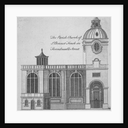 Elevation of the Church of St Benet Fink, City of London by Anonymous
