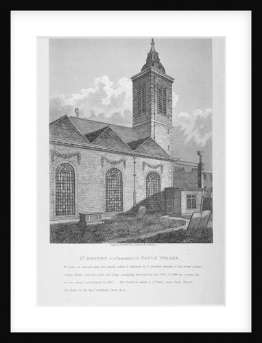 Church of St Benet Paul's Wharf, City of London by JW White