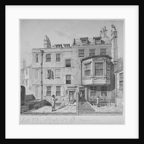 Houses in the northern section of Bell Yard, Chancery Lane, City of London by Robert Blemmell Schnebbelie