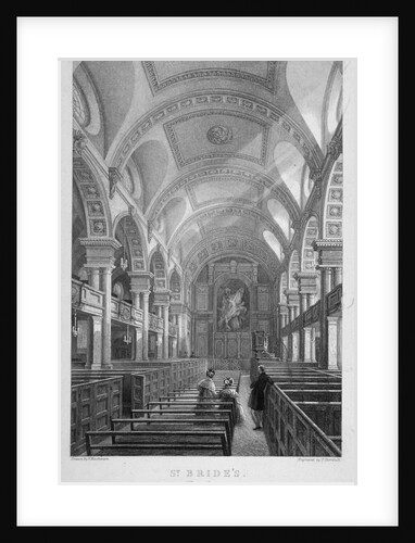 St Bride's Church, Fleet Street, City of London by T Turnbull