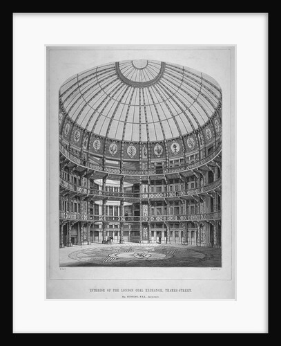 Interior of the New Coal Exchange, Lower Thames Street, City of London by Laing