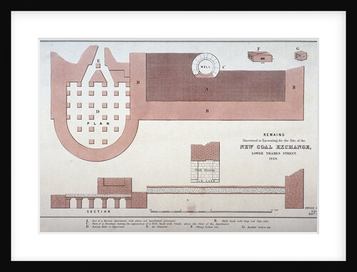 Roman remains on the site of the Coal Exchange, City of London by Anonymous