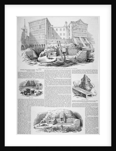 Roman remains on the site of the Coal Exchange, City of London by H Rimbault