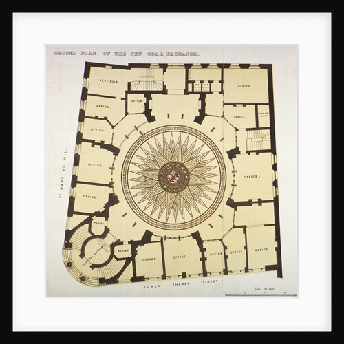 Ground plan of the New Coal Exchange in Lower Thames Street, City of London by Anonymous
