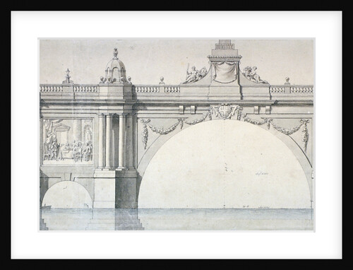 Design by Robert Mylne for a section of Blackfriars Bridge, London by Robert Mylne II
