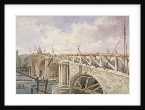 Demolition work being carried out on Blackfriars Bridge by George Maund