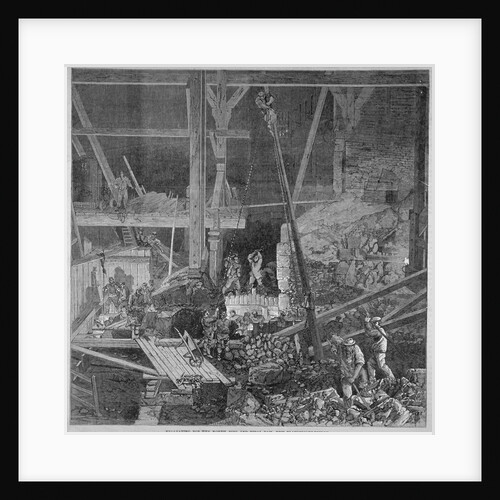 Excavation work for the north pier and tidal dam at Blackfriars Bridge, London by Anonymous