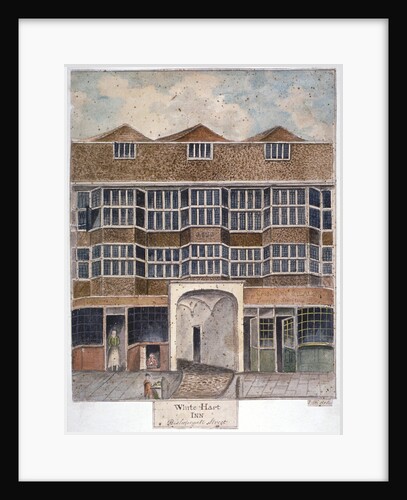 The White Hart Inn at no 119 White Hart Court, Bishopsgate, City of London by J Williams