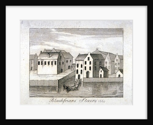 View of Blackfriars Stairs and surrounding buildings, City of London by Anonymous