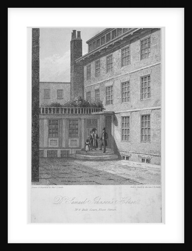 View of no 8 Bolt Court, where Dr Samuel Johnson lived, City of London by John Thomas Smith