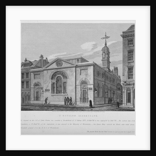 North-east view of the Church of St Botolph Aldersgate, City of London by Joseph Skelton