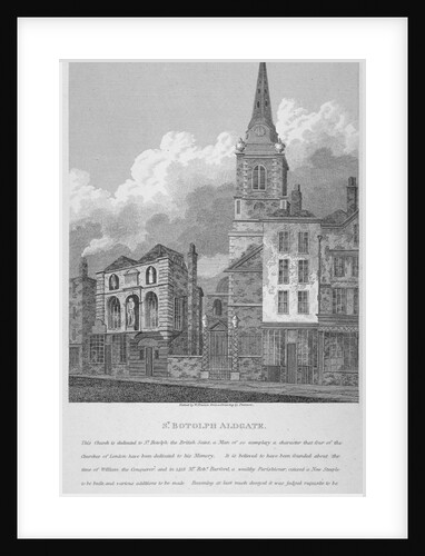 Church of St Botolph, Aldgate, City of London by W Preston