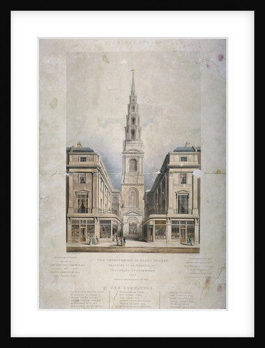 View of St Bride's Avenue including the premises of Pitman and Ashfield, City of London by T Kearnan