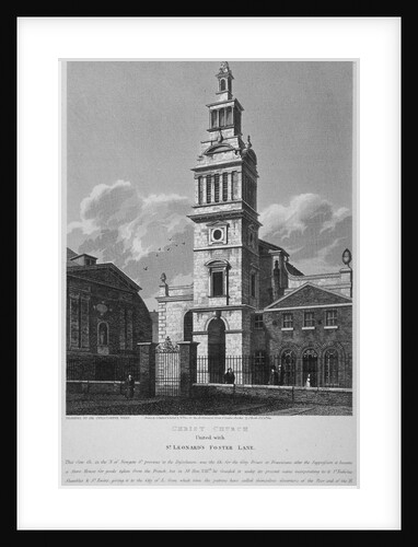 Christ Church, Newgate Street, City of London by William Wise