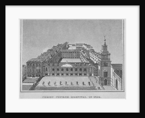 Bird's-eye view of Christ's Hospital as it was in 1720, City of London by Anonymous