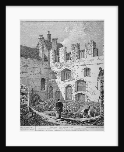 Ruins of the Church of St Clare Minoressess without Aldgate, City of London by John Thomas Smith