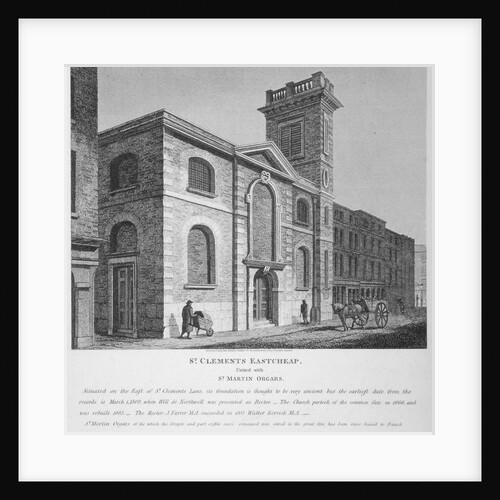 Church of St Clement, Eastcheap, City of London by Joseph Skelton