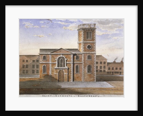 South view of the Church of St Clement, Eastcheap, City of London by Anonymous