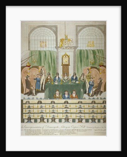 Lottery draw, Coopers' Hall, City of London by W Charles