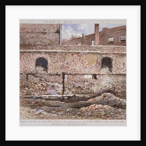 Portion of London Wall showing the internal face on Cooper's Row, City of London by J Maund