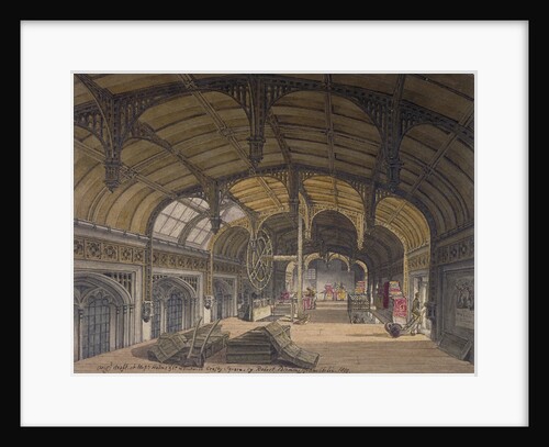 Interior view of Crosby Hall at no 36 Bishopsgate, City of London by Robert Blemmell Schnebbelie