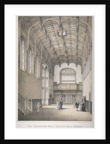 Interior view of the Banqueting Hall in Crosby Hall at no 36 Bishopsgate, City of London by Anonymous