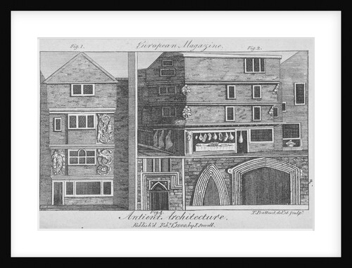 Four views of architectural features on buildings in Cloth Fair, Smithfield, City of London by Thomas Prattent