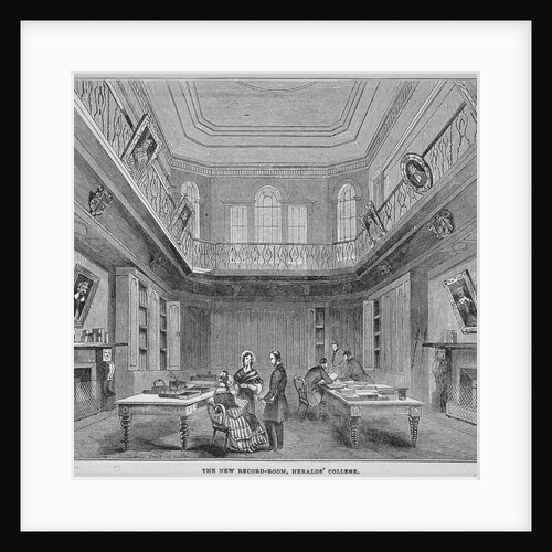 Interior view of the New Record Room at the College of Arms, City of London by Anonymous