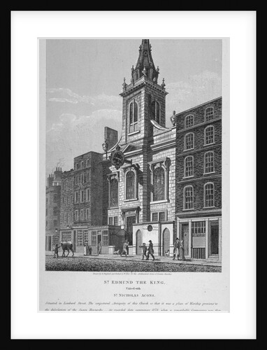 Church of St Edmund the King, looking west along Lombard Street, City of London by William Wise