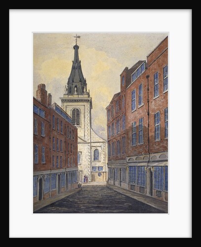 Church of St Edmund the King viewed from Clement's Lane, City of London by Anonymous
