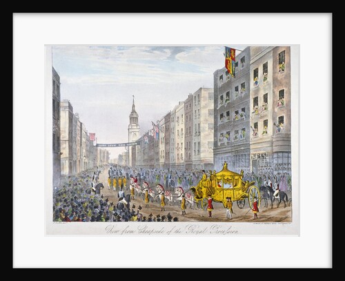 Royal coach on Cheapside, City of London by A Friedel