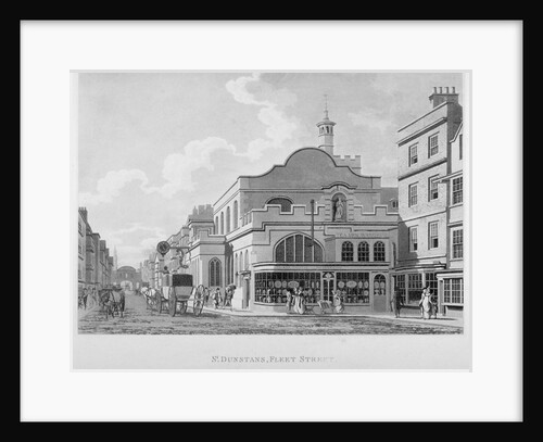 South-east view of the Church of St Dunstan in the West, Fleet Street, City of London by Anonymous