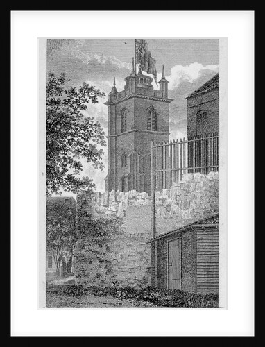 Church of St Giles without Cripplegate, and London Wall, City of London by James Peller Malcolm