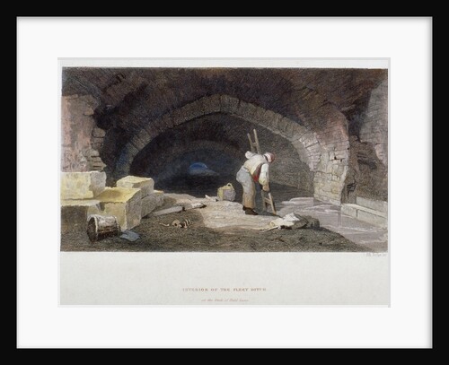 Interior of the Fleet Ditch at the back of Field Lane, City of London by John Wykeham Archer