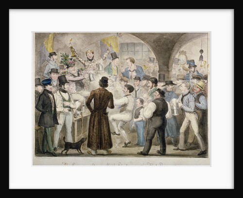 The evening after a mock election in the Fleet Prison, June 1835' by Isaac Robert Cruikshank