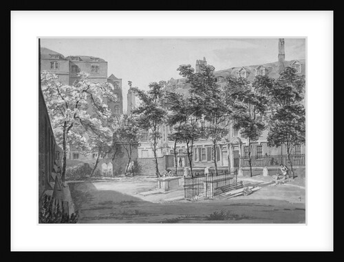 Churchyard, Fenchurch Street, City of London by Robert Blemmell Schnebbelie