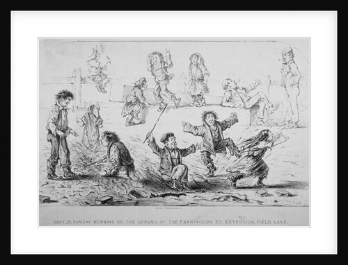 Sunday morning on the ground of the Farringdon Street extension, Field Lane, City of London by Anonymous