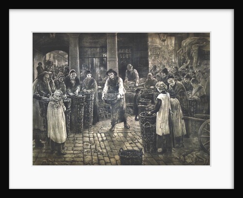 Covent Garden Scene - Women Workers Standing by Francis William Lawson