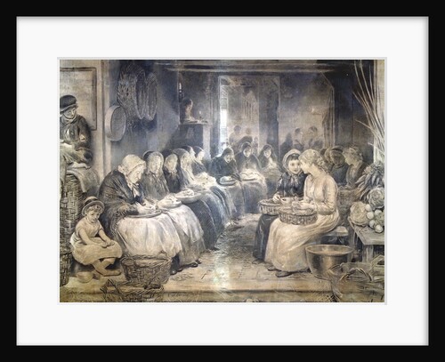 Covent Garden Scene - Women Workers Seated by Francis William Lawson