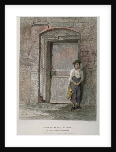 Door of an old mansion in Gravel Lane, City of London by John Wykeham Archer
