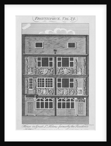 View of a house in Great St Helens, City of London by Thomas Prattent