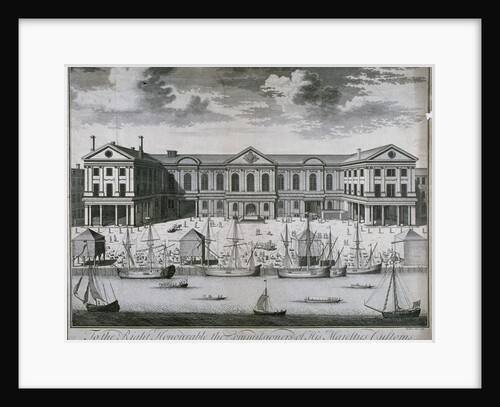 The Custom House from the River Thames, as it was in 1714 by John Harris