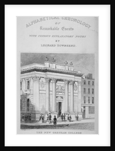 Gresham College, Basinghall Street, City of London by James Tingle