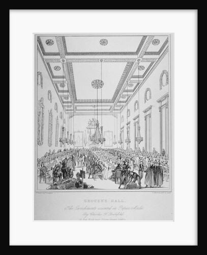 Interior of Grocers' Hall during a banquet, City of London by T Kearnan